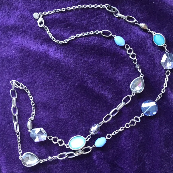 LOFT Jewelry - Loft Blue Beads Silver Necklace